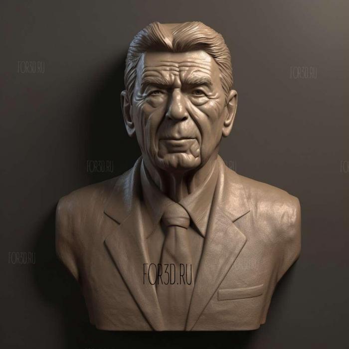 Ronald Reagan 1 stl model for CNC